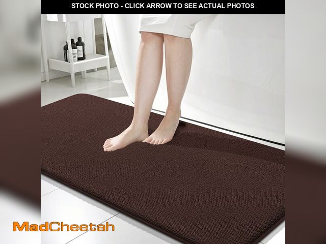 Lot 74-14151170 - OLANLY Thick Memory Foam Bathroom Runner Rugs 59x24, Extra Soft Absorbent Long Bath Rug, Quick Dry B...