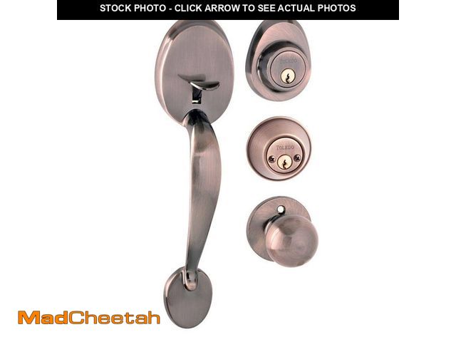 Lot 74-14223624 - TOLEDO Oviedo Antique Copper Door Handleset with Double Cylinder - UNUSED