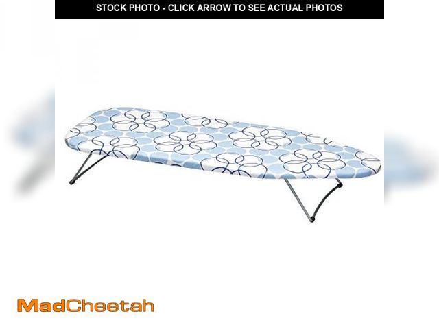 Lot 74-12399845 - Household Essentials 122101 Small Tabletop Ironing Board with Folding Legs - Magic Rings Cover and P...