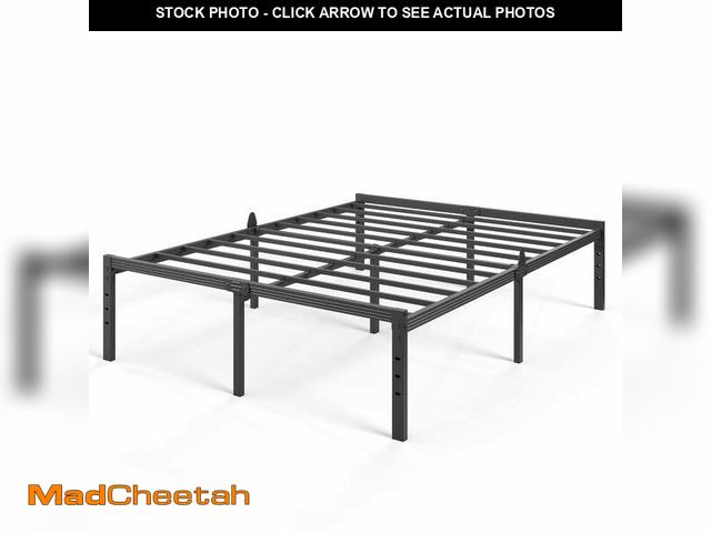 Lot 74-14436232 - Auroral Zone 18 inch Queen Metal Platform Bed Frame, Heavy Duty Mattress Foundation, No Box Spring R...