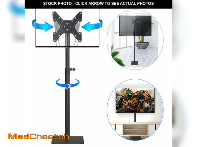 Lot 74-12767065 - Gtouse Floor TV Stand, Height Adjustable TV Mount Swivel, TV Floor Stand for 14 to 43 inches Flat Sc...