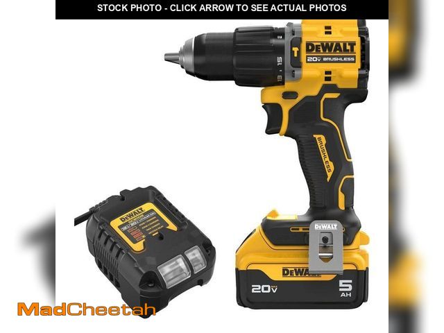 Lot 74-14113349 - DEWALT ATOMIC 20V Lithium-Ion Cordless 1/2 in. Hammer Drill Kit with 5.0 Ah Battery and Charger - UN...