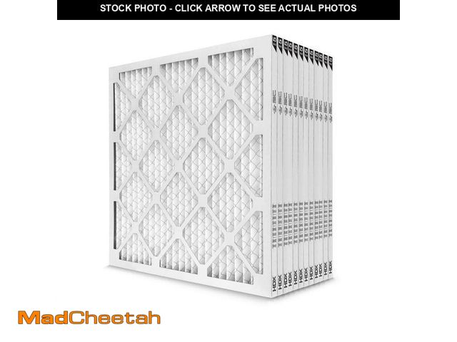 Lot 74-13048663 - HDX 20 in. x 20 in. x 1 in. Standard Pleated Furnace Air Filter FPR 5, MERV 8 (12-Pack) - UNUSED