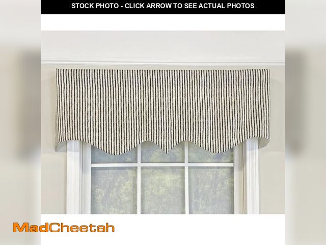 Lot 74-4829464 - RL Fisher Duval Regal Valance Color Black RLFH1039 Color: Black Striped - 17'' H X 50'' W - UNUSED
