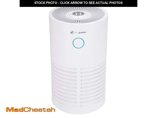 Lot 74-14255409 - GermGuardian 728 sq. ft. 360ÃâÃÂ° HEPA Filter Tabletop Air Purifier 15 in. White for Home, UV-C,...