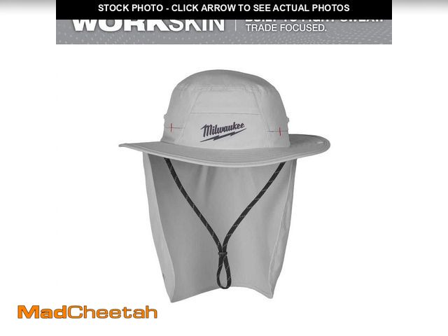 Lot 74-14468276 - Milwaukee Large/Extra Large Gray WORKSKIN Sunshade Hat M770G-LXL - UNUSED