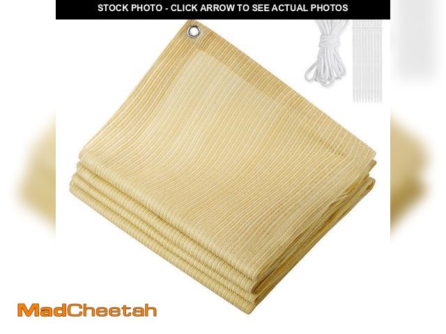 Lot 74-13665024 - Bigroof 6 ft. x 16 ft. 90% Shade Fabric Sun Shade Cloth Privacy Screen for Outdoor Patio Garden Perg...