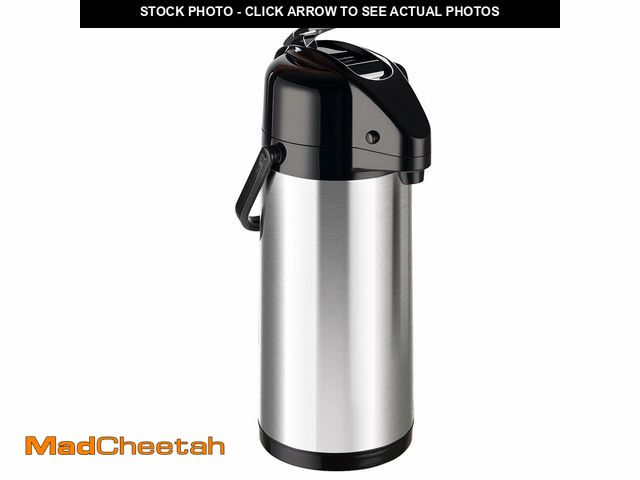 Lot 74-13629332 - Ratrabas Upgraded Airpot Coffee Carafe with Double Pump - 84oz/2.5L Coffee Carafe for Keeping Hot, B...