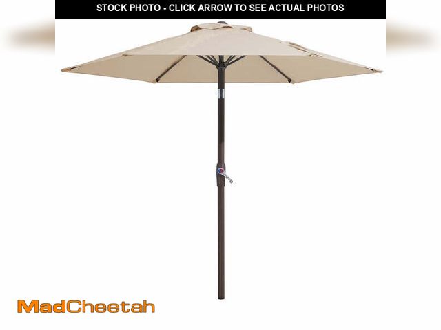 Lot 74-14069975 - Napwant 7.5ft Patio Umbrella, 6 Sturdy Ribs Outdoor Table Umbrella with Push-Button Tilt &amp; Crank...