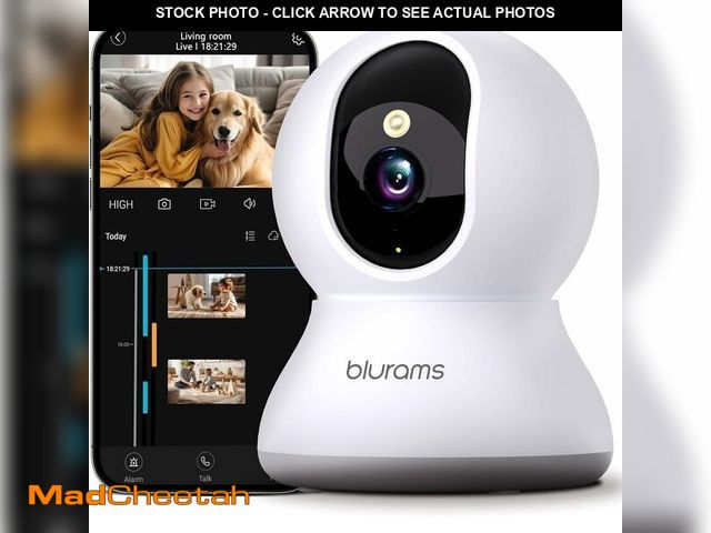 Lot 74-14152658 - Security Camera 2K, blurams Baby Monitor Dog Camera 360-degree for Home Security w/Smart Motion Trac...