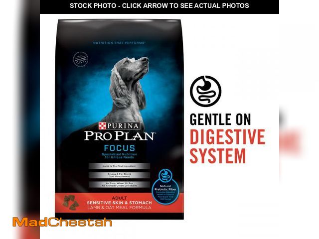 Lot 74-12154533 - Purina Pro Plan Focus Sensitive Skin &amp; Stomach Lamb &amp; Oat Meal Formula Adult Dog Food best b...