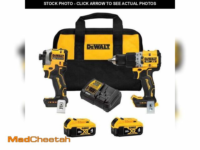 Lot 74-13097399 - DEWALT 20V MAX XR Hammer Drill and ATOMIC Impact Driver 2 Tool Cordless Combo Kit with (2) 4.0Ah Bat...