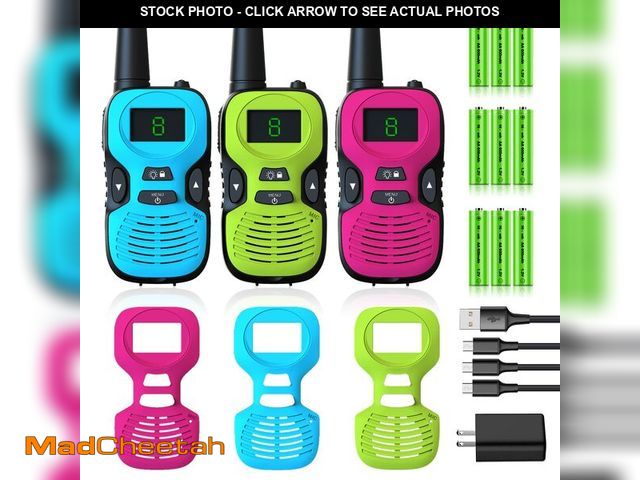 Lot 74-14154656 - Walkie Talkies for Kids Rechargeable 3 Pack - Long Range Kid Walkie Talkie for Camping Hiking Outdoo...