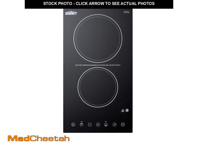 Lot 74-12775232 - (MISSING HARDWARE) Summit Appliance 12 in. Radiant Electric Cooktop in Black with 2 Elements includi...