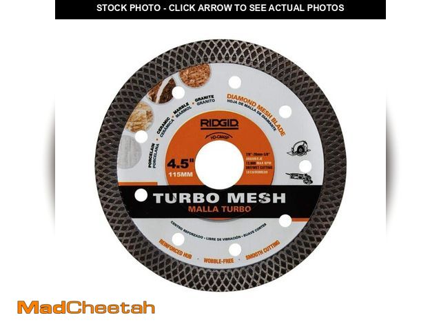 Lot 74-12592737 - RIDGID 4.5 in. Continuous Rim Blade with Mesh Rim - UNUSED