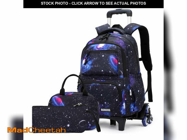 Lot 74-13955700 - VIDOSCLA Galaxy Kids Rolling Backpack for Boys Primary Students Wheeled Bookbags for School - UNUSED