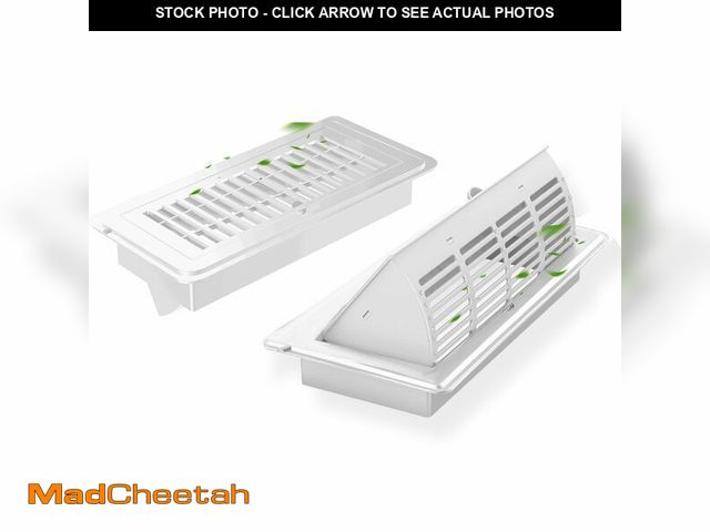 Lot 74-13565667 - 6-Position Tilt Vent Deflector &amp; Floor Vent Cover, 2 Pack, 4x10 Floor Register, ToolÃ¢â¬âFree...