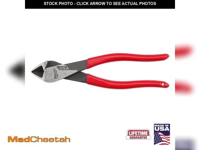 Lot 74-14468248 - *DIRTY/RUSTY* Milwaukee 8 in. Diagonal Cutting Pliers with Dipped Grip MT508 *DIRTY/RUSTY* - USED