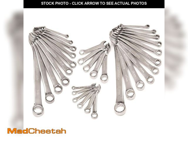 Lot 74-13270276 - Husky SAE and Metric Combination Wrench Set with Tray (32-Piece) - UNUSED