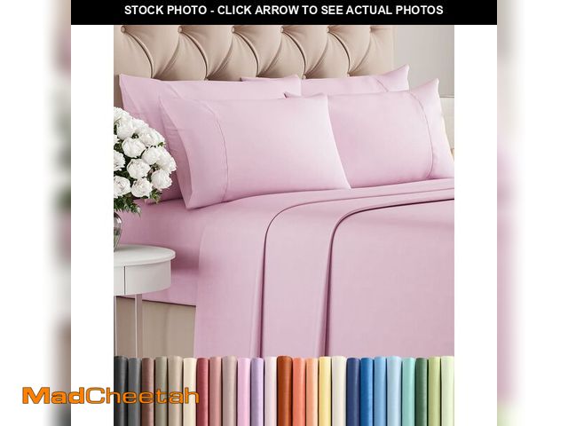 Lot 74-14212802 - Queen 6 Piece Sheet Set - Comfy Breathable &amp; Cooling - Ultra-Soft Hotel Luxury Bedding Set w/ 8-...