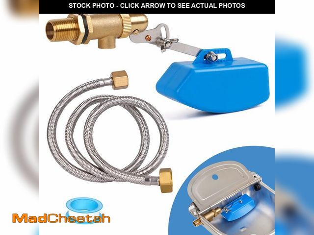 Lot 74-14376678 - 1/2 Inch Brass Float Valve for Water Tank with Hose Auto Shut Off Pool Fill Valve Automatic Fill Flo...