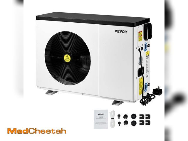 Lot 74-14605334 - VEVOR Electric Pool Heat Pump, 22250 BTU, Pool Heaters for 3171 to 6605 gal. Above and in Ground Poo...