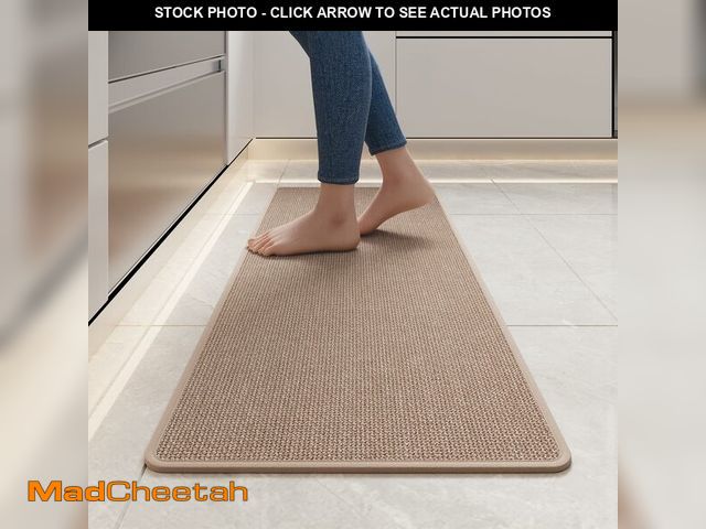 Lot 74-14482967 - YDKGL Kitchen Rugs Kitchen Mats for Floor Non Slip Washable Brown 17"x47" - UNUSED