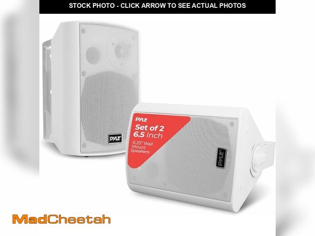 Lot 74-14591412 - Pyle 6.5 Inch Wall Mount Waterproof Speaker System for Indoor or Outdoor Wireless Bluetooth Surround...