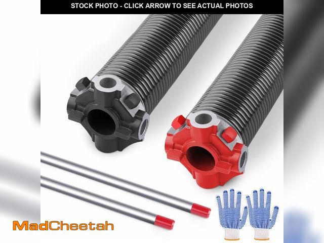 Lot 74-14251019 - One Pair Garage Door Torsion Springs Set 225-2-27, 2" ID x 27" Length, Oil-Free Electrophoretic Coat...
