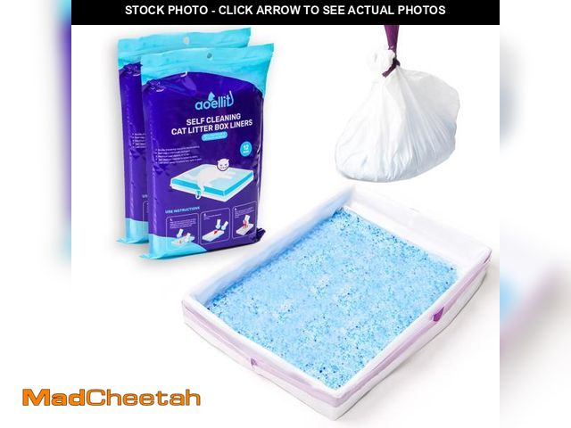 Lot 74-11546395 - AOELLIT 24 Count Litter Box Liners, Waste Bags Compatible with Pet-safe ScoopFree Self-Cleaning Litt...