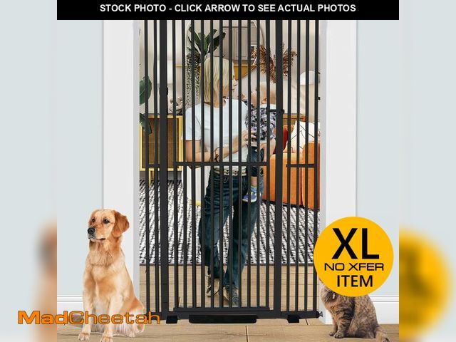 Lot 74-13071524 - SHYUJAJIE 71 Inch Extra Tall Pet Gate for Cats, 29.5-43" Adjustable Wide Dog Gates, Pressure Mounted...