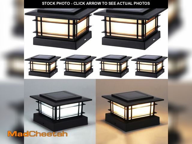 Lot 74-14208111 - Dynaming 4x4 Solar Post Cap Lights Outdoor with 2 Color Modes, Upgrade Fence Post Solar Lights Black...