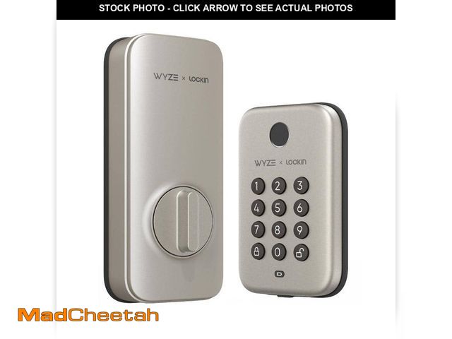 Lot 74-12683824 - Wyze Satin Nickel Smart Lock, Fingerprint Keyless Entry, Bluetooth Deadbolt Replacement, App Monitor...
