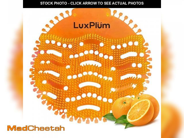 Lot 74-12314624 - Urinal Screens Deodorizer 10 Pack Long-Lasting Orange Scent, Splash Control Urinal Mats Odor Elimina...