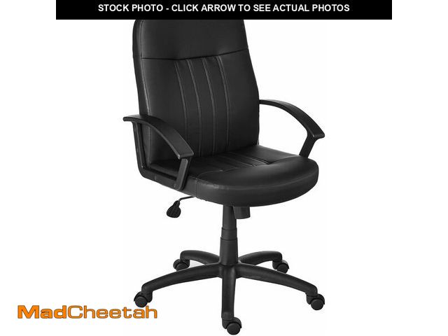 Lot 74-12632857 - Boss Office Products B8106 Executive Leather Budged Chair in Black, Mid-Back - UNUSED