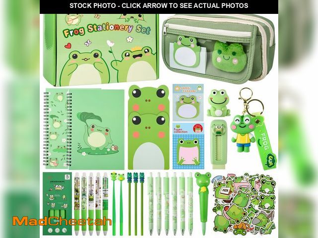 Lot 74-14273470 - Ulema 52pcs Cute Frog Stationery Set Frog Gifts for Boys Girls Birthday Back to School and Classroom...