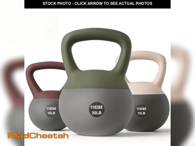Lot 74-14436065 - Syedee Soft Kettlebell 45 lb Set â10lbs, 15lbs, 20lbs Anti-Slip Grip &amp; Wide Handle Design,Soft...