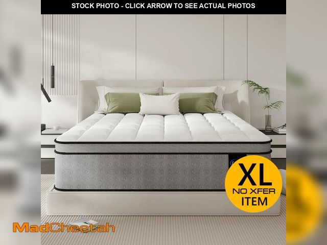 Lot 74-14611402 - King Size Mattress, 12 Inch King Hybrid Cool Memory From Mattress in a box - UNUSED
