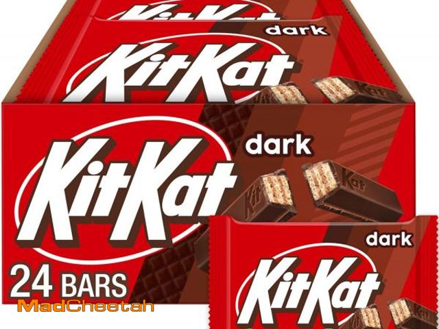 Lot 74-12427924 - KIT KAT Dark Chocolate Wafer Candy Bars, 1.5 oz (24 Count)(Best by 12/2025) - UNUSED