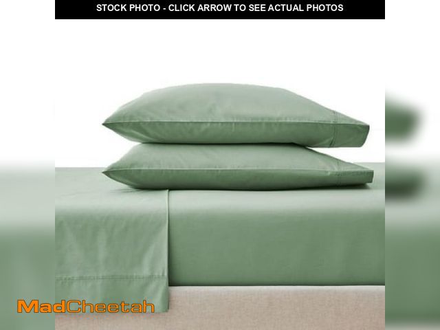 Lot 74-12422041 - Better Homes &amp; Gardens Cool &amp; Crisp 4-Piece Green River Cotton Percale Sheet Set  King - UNU...