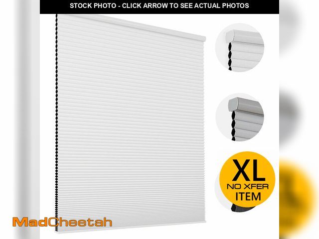 Lot 74-14613605 - Joydeco Cordless Blackout Cellular Shades, 80" W x 96" H, White - UNUSED