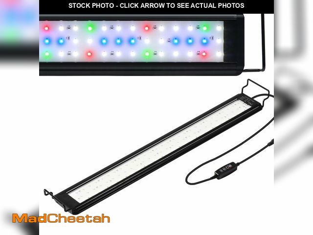 Lot 74-12366363 - Tatub 19W LED Aquarium Light for 30"-36" Fish Tank, Full Spectrum Fish Tank Light with White Blue Re...