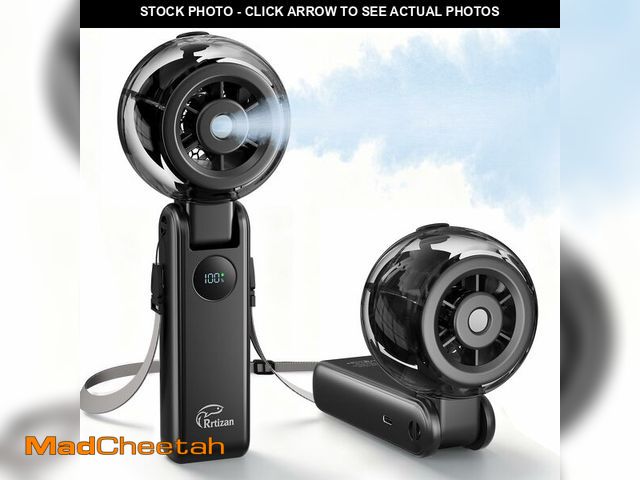 Lot 74-14384733 - Rrtizan Handheld Misting Fan Portable - Small Personal Mister Fan Blow Cold Air, 5000mAh Rechargeabl...