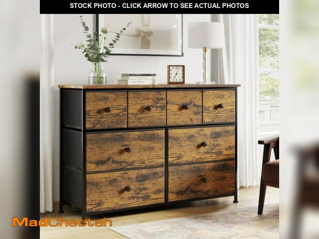 Lot 74-12420691 - GUNAITO Dresser for Bedroom 8 Drawers Dresser Fabric Dresser Chest of Closets Storage Units Organize...