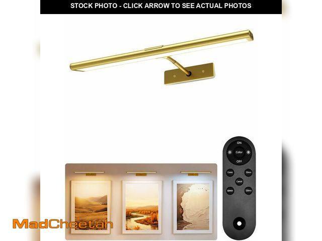 Lot 74-14475494 - EZVALO Picture Light for Wall, 4800mAh Rechargeable Wireless Remote, 16Ã¢â¬ËÃ¢â¬â¢ Dimmable Magn...