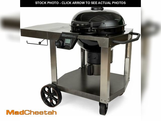 Lot 74-12654995 - LoCo Cookers 22.5-Inch Bowl SmartTemp Kettle Grill with Cart, Charcoal &amp; Wood Compatible, Black ...