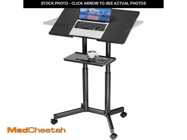 Lot 74-14284273 - BONTEC Lecterns &amp; Podiums Portable Mobile Standing Laptop Desk, Height Adjustable, Sit Stand, Ho...
