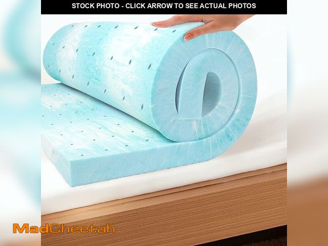 Lot 74-14348697 - EGO Topper 3 Inch Twin XL Memory Foam Mattress Topper, Cooling Gel Foam Mattress Topper for Pressure...