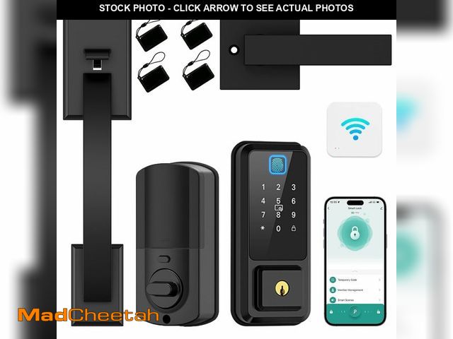 Lot 74-12958893 - CINOP WiFi Front Door Lock with Handle Set, App Control, Smart Locks for Front Door Touchscreen keyp...