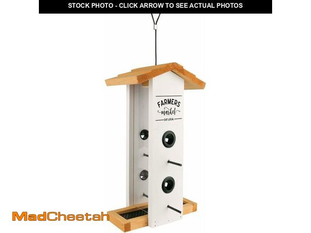 Lot 74-13042511 - Wild Wings WWLF1-DECO Farmhouse Vertical Bird Feeder, White - UNUSED